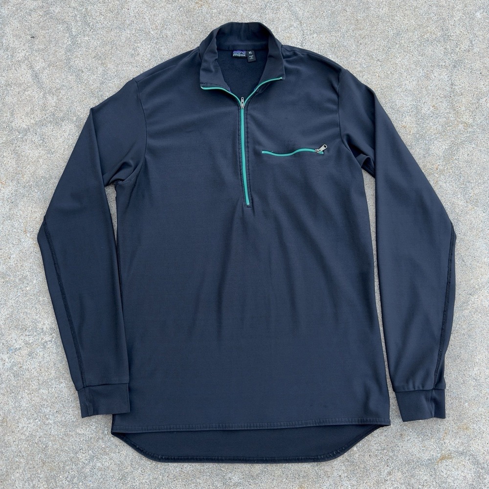 Patagonia Pullover Women's‎ Size XL Black 1/4 Zip Running Hiking Base Layer USA